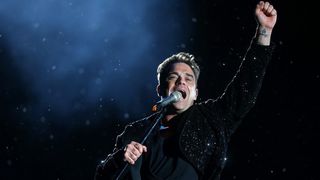 13.08.2013., Zagreb – Britanski pjevac Robbie Williams odrzao je koncert na maksimirskom stadionu u sklopu turneje Take the crown. Photo: Petar Glebov/Pixsell 13.08.2013., Zagreb – Britanski pjevac Robbie Williams odrzao je koncert na maksimirskom stadionu u sklopu turneje Take the crown. Photo: Petar Glebov/Pixsell