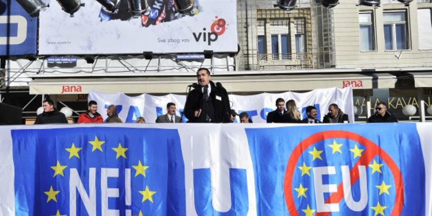 Održan skup “Za Hrvatsku, ne u EU”, foto: CROPIX