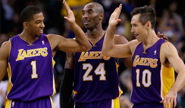 LA Lakers: Darius Morris, Kobe Bryant, Steve Nash, foto: nba.com