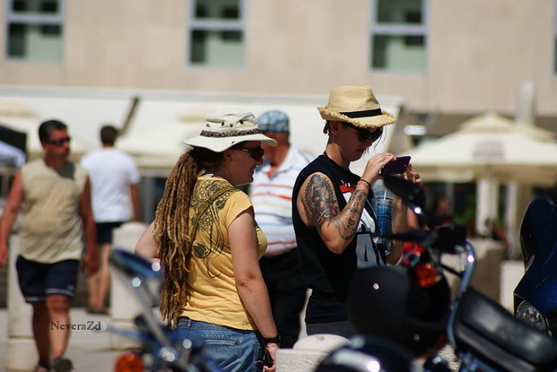 Nekoliko stotina vlasnika kultnih Harley Davidsona danas je posjetilo Zadar, Foto: Nevera ZD