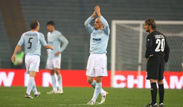 14 January 2007.  Rocchi of  lazio in Celebrating The Goal During The Italian Serie A round 19 Matchplayed between  Lazio and  Siena at Olimpic  Stadium in Rome  FotoClaudioPasquazi/GraziaNeri