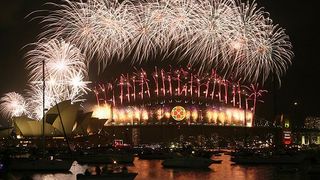Midnight fireworks to begin 2008.