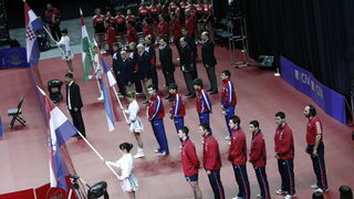 Split, 020310.
Spaladium Arena.
Trece kolo Europske lige u stolnom tenisu odrzalo se u Spaladium Areni gdje su snage odmjerili reprezentacija Hrvatske sa Srbijom u muskoj kategoriji i reprezentacija Hrvatske sa Madjarskom u zenskoj kategoriji.
Spektakl j Split, 020310.
Spaladium Arena.
Trece kolo Europske lige u stolnom tenisu odrzalo se u Spaladium Areni gdje su snage odmjerili reprezentacija Hrvatske sa Srbijom u muskoj kategoriji i reprezentacija Hrvatske sa Madjarskom u zenskoj kategoriji.
Spektakl j