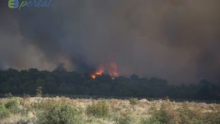 Zemaljske i zračne vatrogasne snage gase veliki šumski požar kod Crvene luke. Foto: Franjo Jurić/eBiograd Zemaljske i zračne vatrogasne snage gase veliki šumski požar kod Crvene luke. Foto: Franjo Jurić/eBiograd