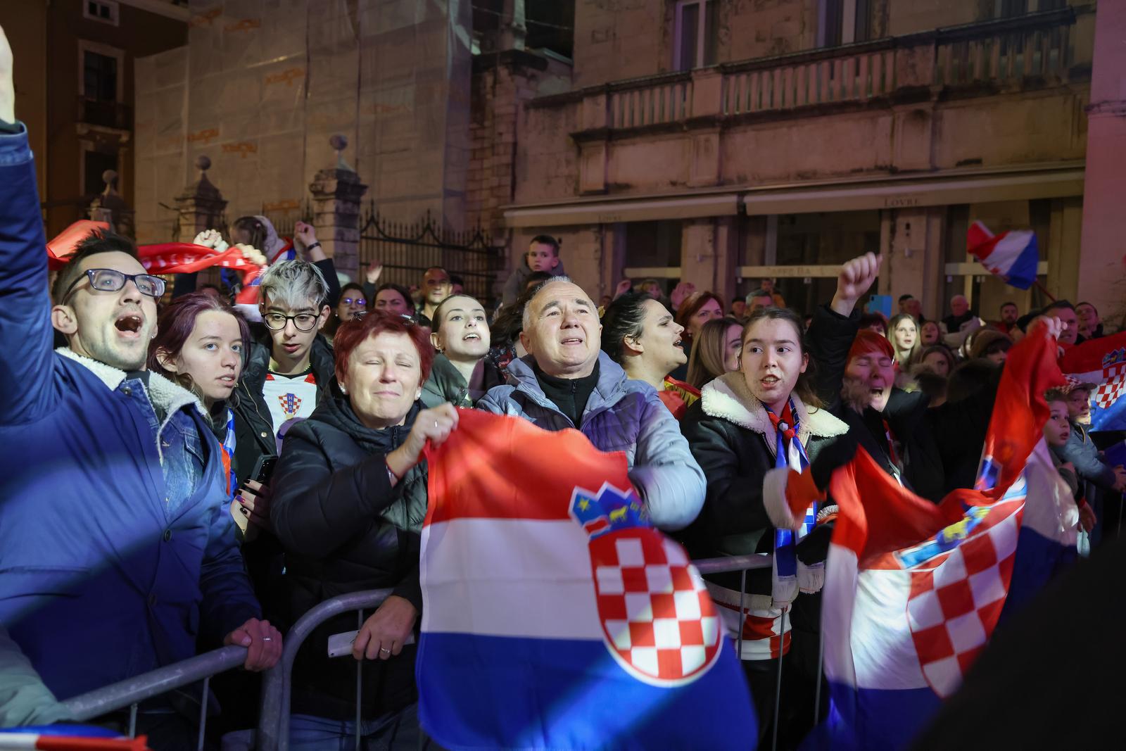 Doček rukometaša u Zadru Doček rukometaša u Zadru