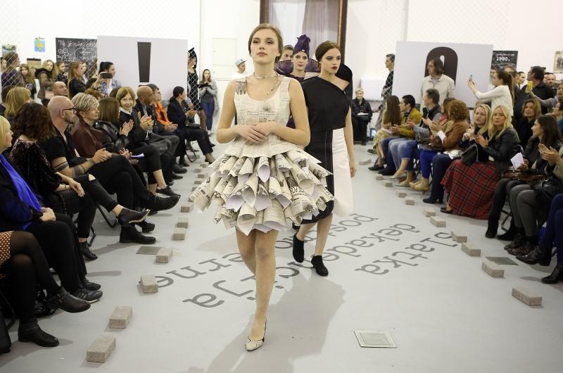 U sklopu tribine Moda osamdesetih – modni laboratorij za 21. stoljece odrzana odrzana modna revija Avangardna moda osamdesetih. Zvoncica Vuckovic. Photo: Robert Anic/PIXSELL