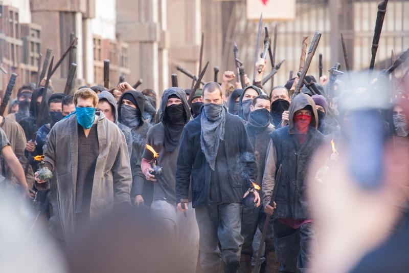 Jamie Dornan na setu snimanja filma Robin Hood Origins