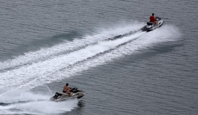 03.07.2013., Zadar – Pogled na kupace u moru i jet ski iz pticje prespektive. Photo: Filip Brala/PIXSELL