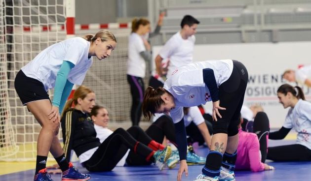 26.11.2014. Arena, Varazdin, U varazdinskoj Areni odrzan je trening Hrvatske zenske rukometne reprezentacije Photo: Marko Jurinec/PIXSELL