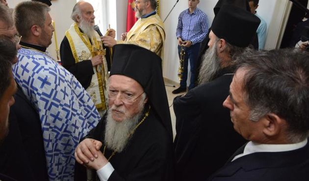 Pakrac – Carigradski patrijarh Bartolomej I. blagoslovio je obnovljeni episkopski dvor i kriz svetog Ivana Vladimira. Photo: Ivica Galovic/PIXSELL