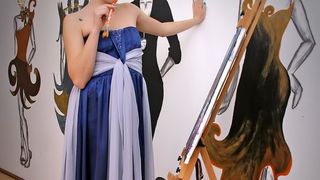 2500 kn; Haljinu dizajnira Klara Dedić: saten-svila i muslin (foto: Marin Gospić)