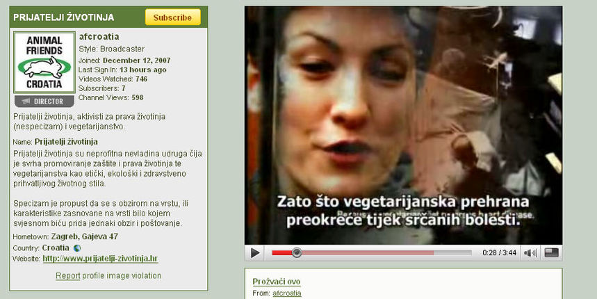 Prijatelji životinja na YouTubeu Prijatelji životinja na YouTubeu