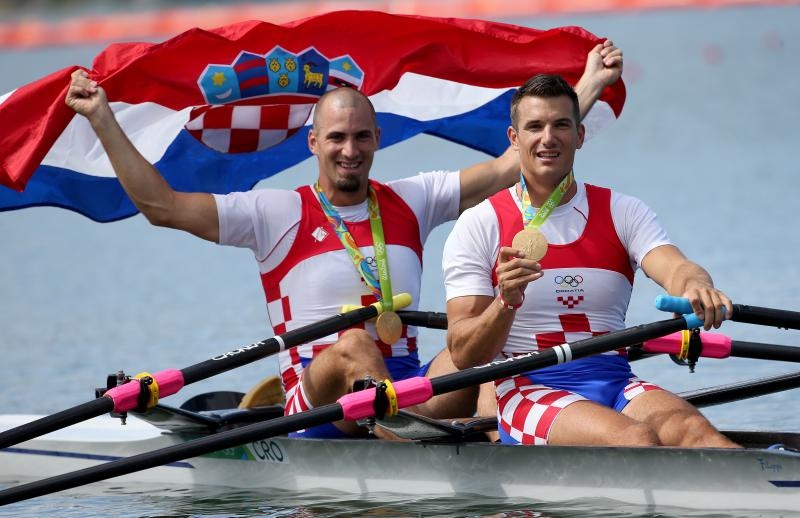 Rio de Janeiro, Brazil – Braća Sinkovic, Martin i Valent, osvajači su olimpijske zlatne medalje u utrci dvojaca na pariće.  Photo: Igor Kralj/PIXSELL