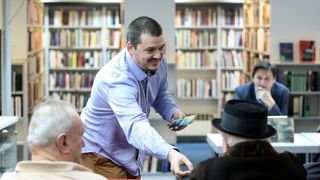 Zagreb – U knjiznici Bogdan Ogrizovic odrzana je promocija novog romana iz biblioteke Balkan Noir: Mima i kvadratura duga, Zelimir Peris. Photo: Petar Glebov/PIXSELL