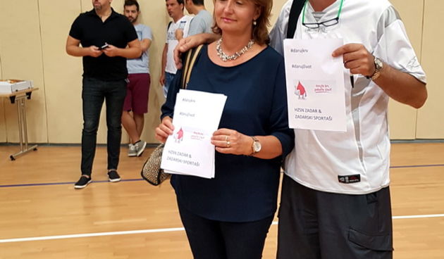 U organizaciji sekcije HZSN Zadar u dvorani 1 SC Višnjik održana je akcija dobrovoljnog darivanja krvi na kojoj je prikupljeno 25 doza tekućine koja život znači. Foto: Mladen Malik