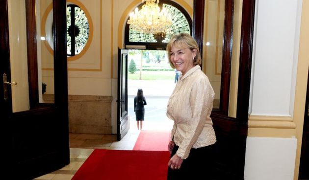 09.09.2013., Zagreb – Potpredsjednica vlade Vesna Pusic susrela se danas s ministrom vanjskih poslova Ukrajine Leonidom Kozarom. Photo: Patrik Macek/PIXSELL