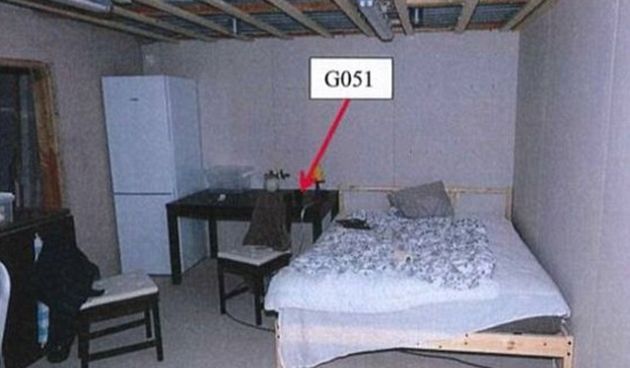 Soba u kojoj je otmičar zatočio žrtvu, Švedska, Foto: Švedska policija