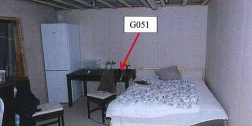 Soba u kojoj je otmičar zatočio žrtvu, Švedska, Foto: Švedska policija