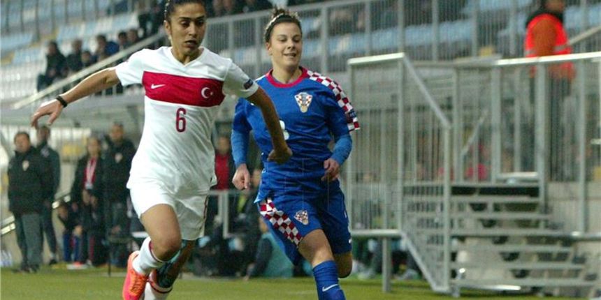 Hrvatske nogometašice svladale Tursku s 3-0. Foto: Hina Hrvatske nogometašice svladale Tursku s 3-0. Foto: Hina