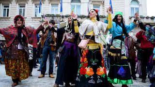 Stanarske maškare u karnevalskoj povorci, foto Iva Perinčić