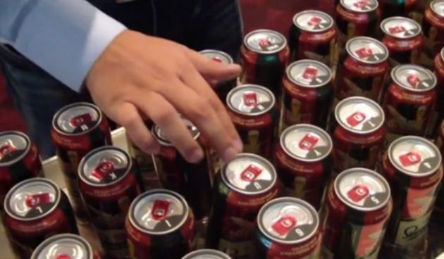 robofun, tipkovnica od limenki piva