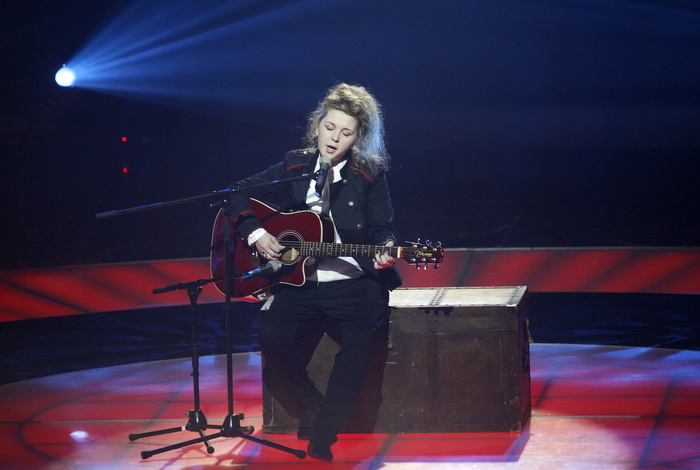 Zagreb, 191110. 
Studio 2 Jadran filma, Oporovecka 12.
Treca polufinalna emisija Supertalent showa Nove TV. 
Na slici: Viktorija Novosel, druga pobjednica.
Foto: Nina Djurdjevic / CROPIX