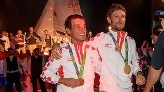 Veličanstveni doček zadarskih zlatnih olimpijaca Šime Fantele i Igora Marenića na zadarskoj rivi uz Morske orgulje i Pozdrav suncu. Photo: Dino Stanin/PIXSELL Veličanstveni doček zadarskih zlatnih olimpijaca Šime Fantele i Igora Marenića na zadarskoj rivi uz Morske orgulje i Pozdrav suncu. Photo: Dino Stanin/PIXSELL