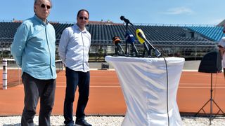 Pri kraju radovi na montažnim tribinama teniskog terena u SC Višnjik