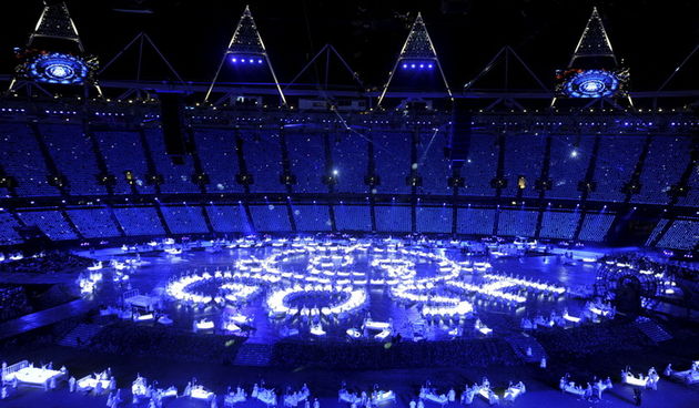 London, 270712.
Olimpijski stadion.
Svecano otvaranje Olimpijskih Igra u Londonu.
Na fotografiji: .
Foto: Drago Sopta / CROPIX