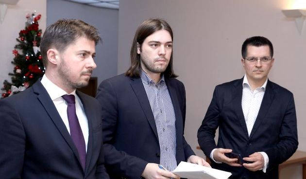 Zastupnici Zivog zida Ivan Sincic i Branimir Bunjac