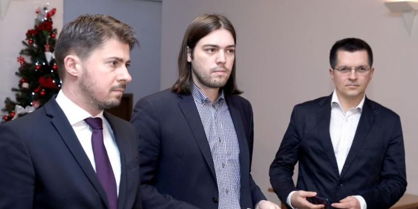 Zastupnici Zivog zida Ivan Sincic i Branimir Bunjac