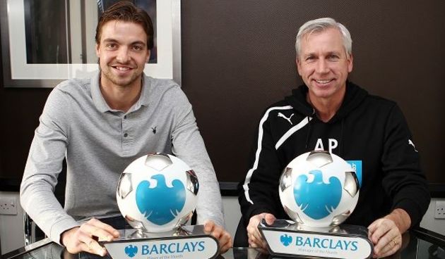 Tim Krul i Alan Pardew, foto: nufc.co.uk
