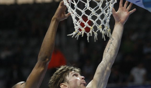 Zadar, 070409.
Dvorana Kresimira Cosica na Visnjiku. Kosarkaska utakmica prvenstva Hrvatske izmedju Zadra i Cibone.
Na slici: Igrac Zadra Vladimir Boisa.
Foto: Jure Miskovic / CROPIX