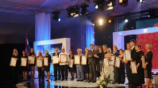 25.10.2013., Zadar – U Falkensteiner hotelu u Punta Skali dodjeljene su nagrade “Covjek – kljuc uspjeha u turizmu”. Svecanosti su prisustvovali premijer Zoran Milanovic te ministri Darko Lorencin i Gordan Maras te brojni drugi uvazeni gosti. Photo: Fili