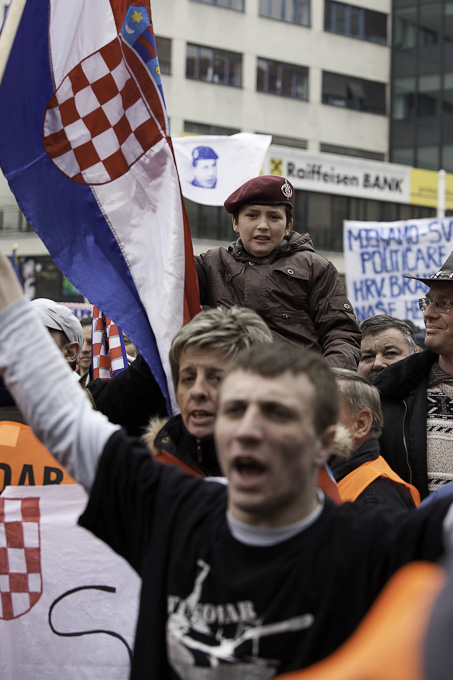 Zadarski branitelji na prosvjedu u Zagrebu 26. veljace 2011, Foto: Leo Banic Zadarski branitelji na prosvjedu u Zagrebu 26. veljace 2011, Foto: Leo Banic