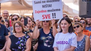 Na Narodnom trgu održan prosvjed “Krik za slobodu” protiv epidemioloških mjera