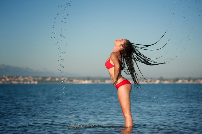 Sabunike, Zadar, 180612
Mlada Antonija Bosnjak(22) uzivala je pred objektivom na preljepoj pjescanoj plazi u Sabunikama kraj Nina.
Na fotografiji: Antonija Bosnjak.
Foto: Luka Gerlanc / CROPIX