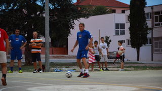 U povodu blagdana Kraljice Mira u Stanovima odigrana utakmica između liječnika i predstavnika Gradske uprave, Foto: Iva Perinčić