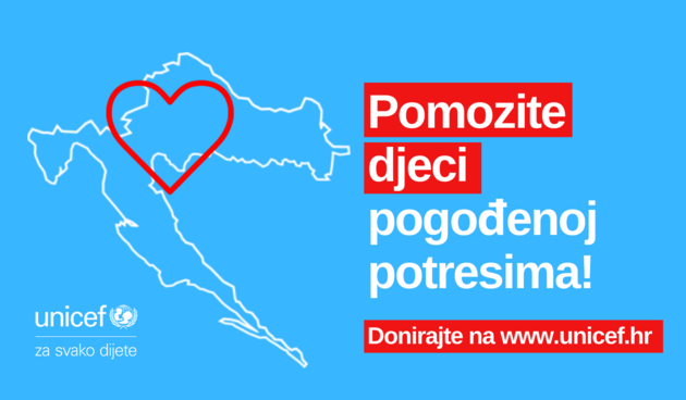 UNICEF pokrenuo kampanju za pomoć pogođenima potresom