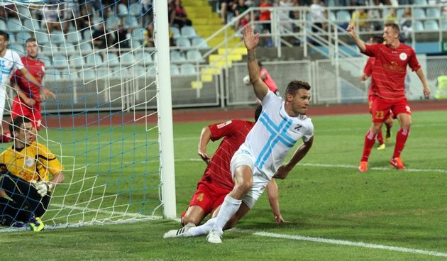 Stadion Kantrida, Rijeka – MAXtv 1. HNL, 6. kolo, HNK Rijeka – RNK Split. Leon Benko postize gol za Rijeku. Photo: Goran Jakus/PIXSELL