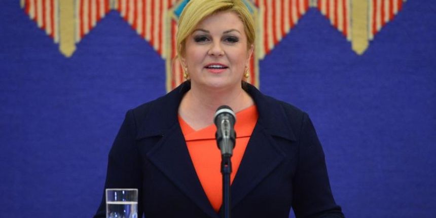 Zagreb – Konzultacije stranaka i koalicija kod predsjednice Kolinde Grabar Kitarovic. Predsjednica je odrzala govor nakon konzultacija. Photo: Marko Prpic/PIXSELL Zagreb – Konzultacije stranaka i koalicija kod predsjednice Kolinde Grabar Kitarovic. Predsjednica je odrzala govor nakon konzultacija. Photo: Marko Prpic/PIXSELL