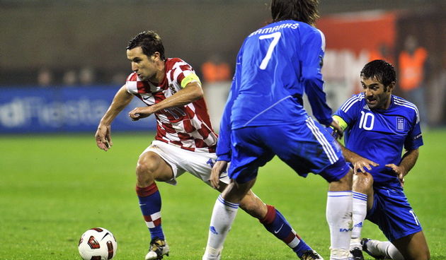 Zagreb, 070910.
Stadion Maksimir.
Kvalifikacijska utakmica za Euro 2012 Hrvatska – Grcka.
Na slici: Darijo Srna.
Foto: Boris Kovacev / CROPIX