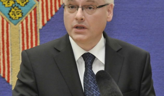 Zagreb, 180210.
Ured Predsjednika, Stjepan Mesic primio je novoizabranog predsjednika RH Ivu Josipovica te mu predao duznost Predsjednika RH. 
Na slici: Ivo Josipovic.
Foto: Bruno Konjevic / CROPIX