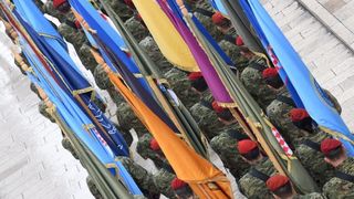 Paljenjem svijeća i polaganjem vijenaca, te mimohodom postrojbi započelo svečano obilježavanje 23. obljetnice VRO Maslenica. Foto. Dino Stanin/PIXSELL Paljenjem svijeća i polaganjem vijenaca, te mimohodom postrojbi započelo svečano obilježavanje 23. obljetnice VRO Maslenica. Foto. Dino Stanin/PIXSELL