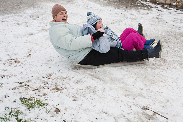 Snijeg u Bibinjama 3. veljače 2012, Foto: Leo Banić