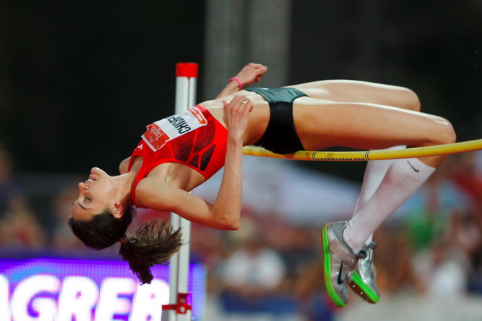 Zagreb, 130911.
IAAF World Challenge Zagreb 2011, 
61. memorijal Borisa Hanzekovica na atletskom stadionu Mladost na Savi.
Na slici: Anna Chicherova.
Foto: Goran Mehkek / CROPIX