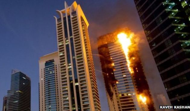 Pozar u Dubaiu, foto:BBC