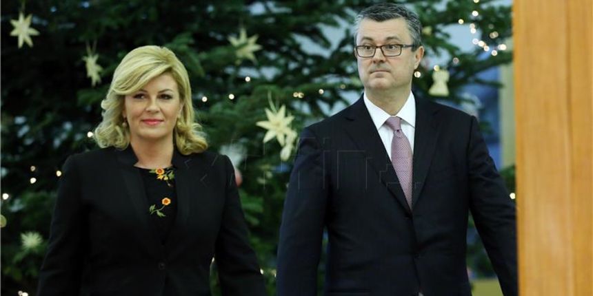 Tihomir Orešković i Kolinda Grabar-Kitarovićm Foto: Hina