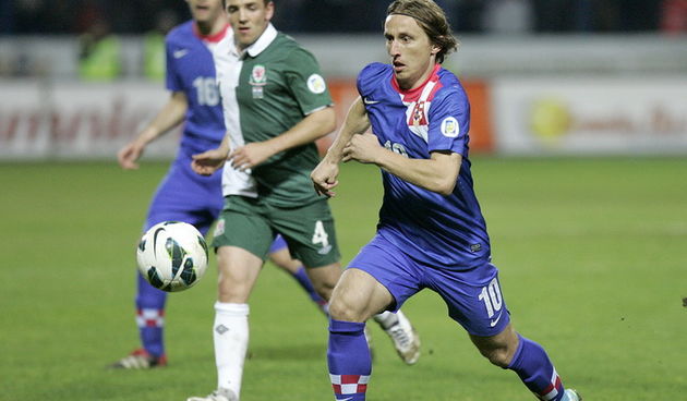 Osijek, 161012.
Stadion Gradski vrt.
Utakmica 4.kola A skupine,kvalifikacijska utakmica za odlazak na Svjetsko prvenstvo u Brazilu. Utakmica Hrvatska – Wales.
Na fotografiji: Luka modric.
Foto: Vlado Kos / CROPIX