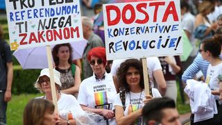 Održan je XV Zagreb Pride pod motom Još Hrvatska ni propala. Photo: PIXSELL Održan je XV Zagreb Pride pod motom Još Hrvatska ni propala. Photo: PIXSELL